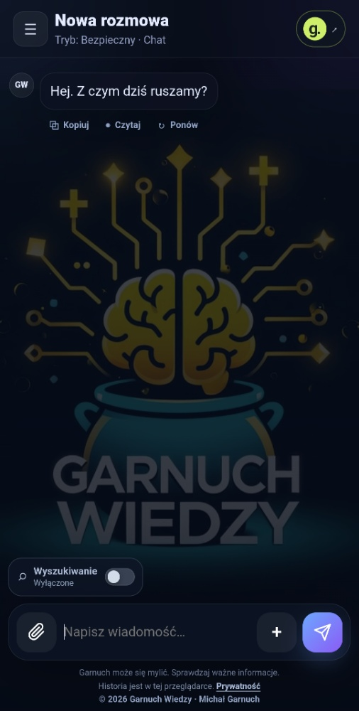 Garnuch Wiedzy: złoty mózg, kociołek i czat AI na telefonie